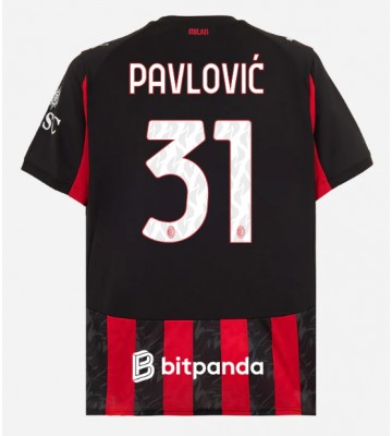 AC Milan Strahinja Pavlovic #31 Hemmatröja 2025-26 Kortärmad